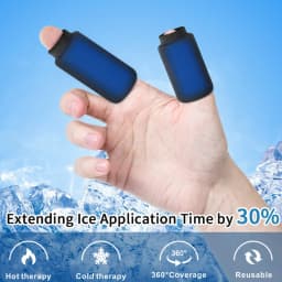 Finger Ice Sleeves 4PCS Finger & Toe Cold Gel Ice Packs, Thumb Ice Packs Hot Cold Compression Sleeves for Arthritis Hand Care