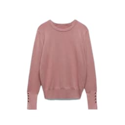 KEYANKETIAN Women's O-Necked Long Sleeves With Buttons Pullover Sweater Female Casual Solid High-Stretch Shirts Chic Ladies Top