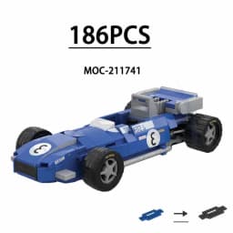 F1 Racing Car Building Blocks 8-Grid Racing Champion Vehicle (With Stickers) Children's Birthday Gift Christmas Toy Gift