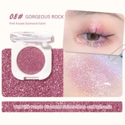 Diamond Silver Eyeshadow Lasting Waterproof Monochrome Shiny Eye Makeup Palette Shimmer Matte Grey Pink Brown Eye Shadow Cosmeti