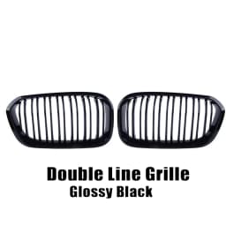 XVIP Front Bumper Kidney Grille Racing Grills For BMW 1 Series F20 F21 2015-2019 Replacement Double Slat Gloss Black Grilles