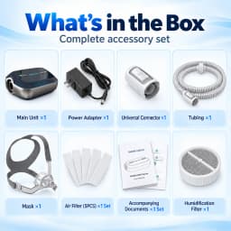 Resoxy Auto CPAP Machine Portable For Travel Sleep Apnea CPAP Machine Anti Snoring OSA Respirator with CPAP Mask Mini Ventilator