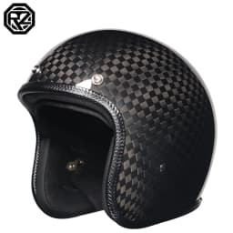 ORZ Motorcycle Open Face Helmet Carbon 3/4 Half helmet