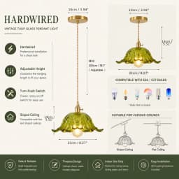 Multi-Style Nordic Pendant Lamp Green Glass Ceiling Lighting Kitchen Island Hand Brass Hanging Light Fixtures for Dining Room
