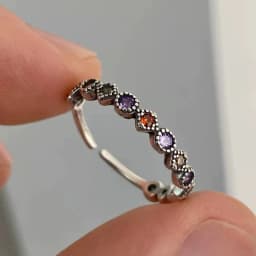 VENTFILLE 925 Sterling Silver Metal Flower Shell Geometric Rings For Women French Retro Romantic Open Thai Silver Rings