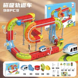 Brand-New Sell Well Anti-Gravity Magnetic Attraction Track Train Changeable Magnetic Magic Rail Car Electric Train Toy