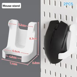 1Set White/Black Plastic Mechanical Keyboard Wall Hanger ABS Hook For Pegboard Hook Display Wall Perforated Board Mouse Stand