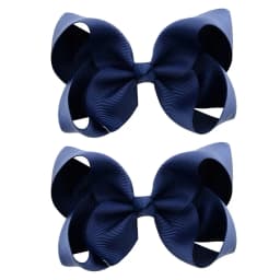 2PCS/Lot 4Inches Solid Colors Hair Bows With Clips For Girls Gift Boutique Ribbon Bows DIY Hair Decor Kids Hair Accessories