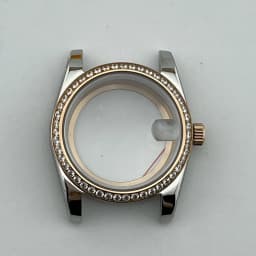 36mm/39mm Rose Gold Case Diamonds Bezel Sapphire Mod Parts NH34 NH35 NH36 NH38 NH39 NH70 NH72 ETA2824 PT5000 Movement