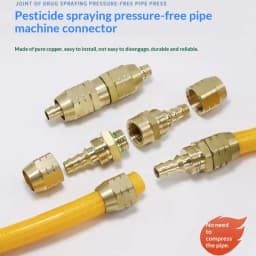 Pressure Hose Adapter Quick Connection Agricultural Spray Pipe Adapter Copper Repair Extension High-Pressure Water Pipe Joint