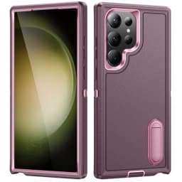 Hybrid 3 In 1 Military Grade Defender Case for Samsung Galaxy S26 Ultra/S23 FE/A56/A36/A15/A14/A13/A54/A53 Kickstand Body Cover