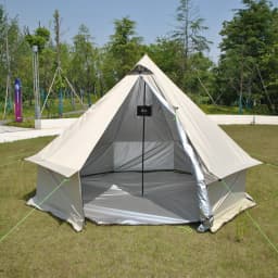 8 Person Large Pyramid Hot Tent with Four Seasons Camping Chimney Wood Stove for Outdoor Cooking Mongolian Bag Tent CZX-998