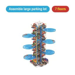 Parking Building Electric Track Assemble Large Parking Lot Toys with Electric Hand Lift Rails Racing Rail for Kid Gifts Boy Game