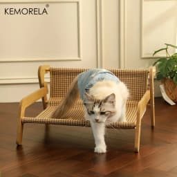 1PCS Large Cat Scratcher Hammock Durable Linen Lounge Chair Pre-Assembled with Adjustable Straps for Medium Breeds & Indoor Cats