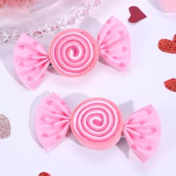 2Pcs Candy Bow Hair Clips Sweet Strawberry Heart Print Hairpins Rainbow Barrette For Girls Kids Children Headwear Accessories