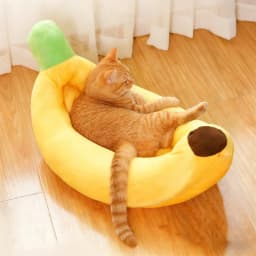 Pet Banana Shaped Plush Bed Soft Warm Nest Sleep Available All Seasons Specially Designed For Cats And Dogs Pet Gift