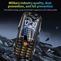YEEMI Q9 GSM 2G Mobile Phone 4 SIM Cards Rugged Bar Cellphone 3.5Inch HD Display Big Battery Loud Voice Large Button Dual Torch