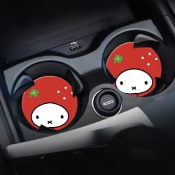 Cute Miffy Rabbit Creative Cartoon Pattern New Car Storage Slot Accessories, Personalized Fashionable Waterproof PU Coaster