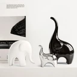 Electroplating Silver Ceramics Elephant Animal Figurines Statue Nordic Home Decor Desk Ornaments Living Room Decoration Gifts