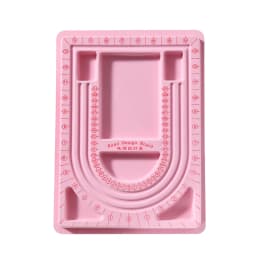 1pcs/lot Colorful Flockeda Bead Board Measuring Tools For DIY Necklace Bracelet Beading Crafts Jewelry Making Accessories