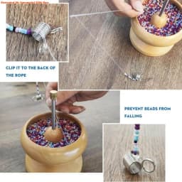 10 Pcs Beads Stopper Mini Spring Clamps Creative Bead Wire Ends Jewelry Making Tool for DIY Handmade Bracelets Necklace