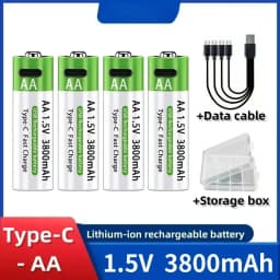 2026 NEW Lithium-Ion Battery Type-C Rechargeable High-Capacity AA&AAA Battery For Remote Control, Mouse, Electric Toys