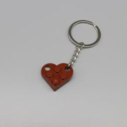 3176 DIY Heart Key Ring Necklace Toys for Children Coupling Plate 2x3 with Rounded End and Pin Hole MOC Building Block Brick
