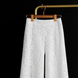Matakawa Lace Wide Leg Pants Women Solid Spring Summer Elegant Pantalones De Mujer Korean Fashion Ankle Length Trousers