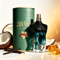 Jean Paul Gaultier Le Beau Le Parfum Intense for Men - Long Lasting Woody Amber Men's Cologne Eau De Parfum with Coconut Wood, Tonka Bean & Sandalwood - Designer Fragrance Spray 125ml
