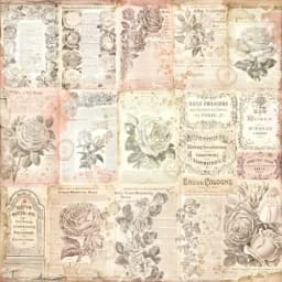 25Pcs/Pack Vintage Perfume Rose Sticker DIY Craft Scrapbooking Album Junk Journal Decorative Stickers