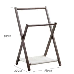 Japanese Style Solid Wood Clothes Hanger Creative Bedroom Bedside Pants Rack Attractive Clothes Storage Folding Stand Hat Shelf