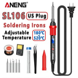 ANENG SL106 Electric Soldering Irons Adjustable Temperature 110V/220V Welding Solder US/EU Plug Professional Repair Welding Tool