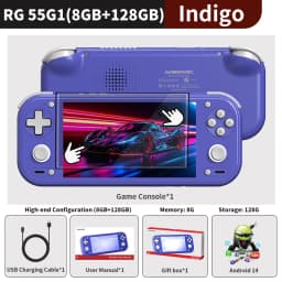 Anbernic RG 55G1 Retro Handheld Game Console 5.5" IPS Android 6000mAh 3D Hall Joystick Trigger AI WiFi RG55G1 Video Games Player