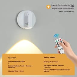 LED light magnetic USB Rechargeable Wall Light Spotlight Motion Sensor Led Reading Light With Touch Switch Dimmable Bedside Lamp