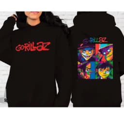 Music Band Gorillaz PUNK ROCK Sweater Cartoon Pattern Hooded Leisure and Trendy Clothes Vintage Y2K oversized Clothing