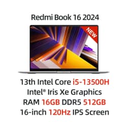Xiaomi Laptop RedmiBook 16 Refresh RAM 16GB SSD 512GB Intel I5 12450H 13420H 16' Inch FHD Notebook Ultrabook Computer PC