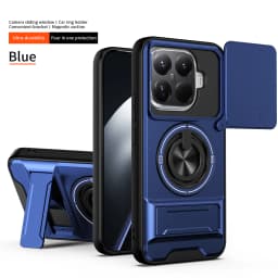 Lens Slide Cover For Xiaomi 15T Pro Redmi A5 13C Poco M7 Plus C65 C71 X5 Pro Ring Stand Built-in Magnetic Car Mount Case