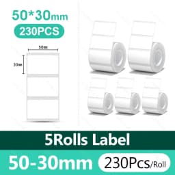 5/10 Rolls NiiMBOT White Thermal Sticker Label Self-adhesive Waterproof Labels Paper For Niimbot B1 B21 Mini Portable Printer