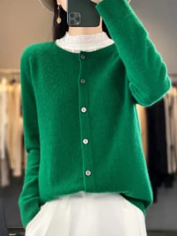 Long Sleeve 100% Merino Wool Sweaters Spring Autumn Women O-Neck Knitwear Tops Clothing Fashion Basic Tops