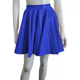Plus Size Sweet Girl A-Line Goth Skirts Casual PVC Bottoms High Waist Faux Latex Slim Fit Mini Skirt Women Solid Sexy Club Skirt