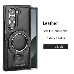Magnetic Ring Holder Leather Case For Samsung Z Fold8 Ultra Z Fold 8 7 6 5 4 3 For Magsafe Wireless Charging Shockproof Cover