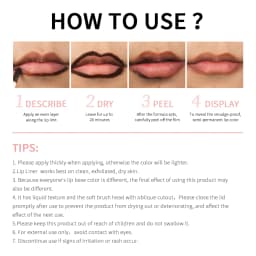 4 Colors Peel Off Lip Liner Waterproof Transfer-proof Lipstic Tattoo Waterproof Long Lasting Matte Velvet Lip Tint Sexy Red Cont