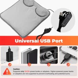 Winter Electric Foot Heating Pad USB Charging Soft Plush Washable Foot Warmer Heater Improve Sleeping Household Foot Warming Mat