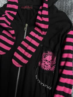 2026 New Japanese Vintage Patchwork Y2K Gothic Skull Print Bunny Ear Punk Streetwear Winter Coat For Edgy Girls