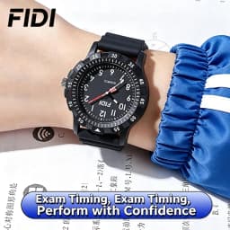 Unisex Student Quartz Watch Silicone Strap Large Number Dial Waterproof Sports Wristwatch for Teen Boys Girls School Daily Wear