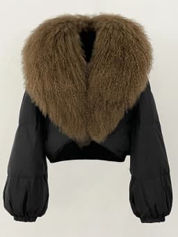 OFTBUY Fahsion Short Long Slevee Puffer Jacket New Winter Clothing Women Real Mongolia Sheep Fur Coat Real Fur Goose Down Parkas
