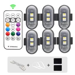 1-10PCS Motorcycle LED Aircraft Strobe Lights Drone Anti-collision Warning Lamp Flash Indicator With Wireless Remote Control