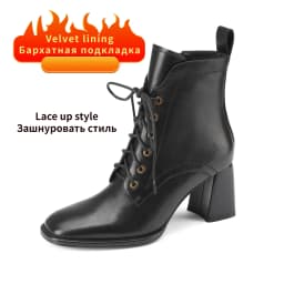 Women Ankle Boots Luxury Genuine Leather High Heels Zipper Black Chelsea Short Boot 2026 Elegant Female Booties Designer Shoe 42