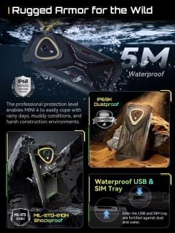 [Ship From UK] Cubot KingKong Mini 4 4.7-Inch Display Rugged Smartphone 4700mAh 6GB+128GB NFC 48MP Camping Light Android 15