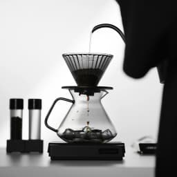 MHW-3BOMBER Hill Coffee Server Guide Extraction Pour Over Coffee Server Ergonomic Handle High-Borosilicate Glass For Barista